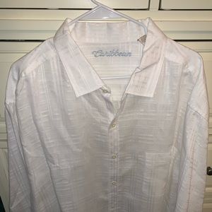 Caribbean 3XLT white dress shirt